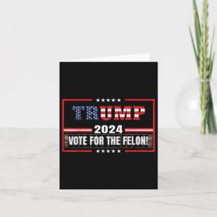 Tarjeta Divertido partidario de Donald Trump 2024 Vota Por