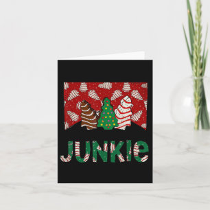 Tarjeta Divertido pastel de árbol de Navidad Junkie Esta E