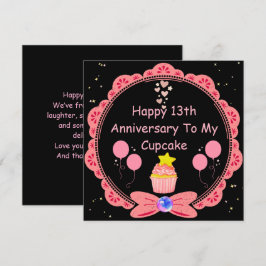 Tarjeta Divertido pastel de encaje rosado de esposa en 13 