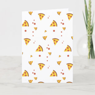 Tarjeta Divertido patrón minimalista de pizza de pepperoni