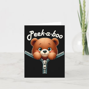 Tarjeta Divertido - Peek-a-boo - Oso 