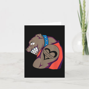 Tarjeta Divertido perro Bulldog Muscular que amo a mamá Ta