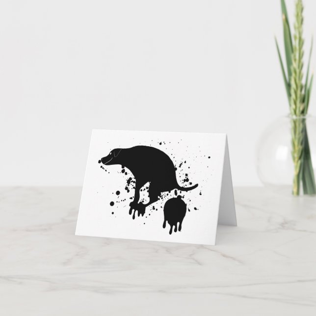 Tarjeta Divertido perro cantero (Anverso)