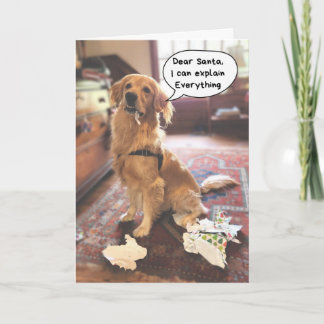 Tarjeta Divertido perro Santa I puede explicar todo lo Nav