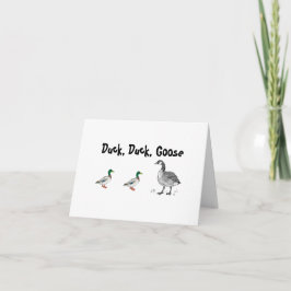 Tarjeta Divertido Personalizado de ganso de pato, juego pa