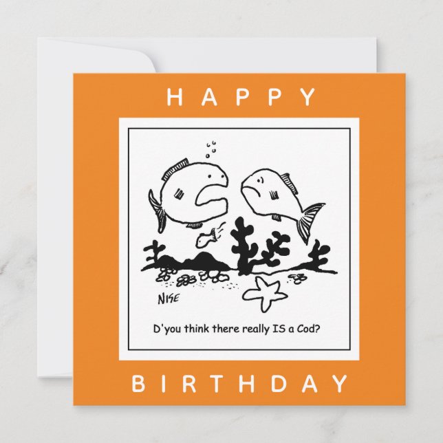 Tarjeta Divertido Personalizado de pescado. Pescadores (Anverso)