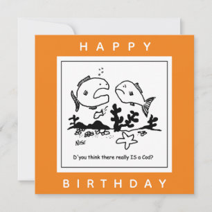 Tarjeta Divertido Personalizado de pescado. Pescadores