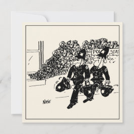 Tarjeta Divertido Personalizado de policía. Estación de po