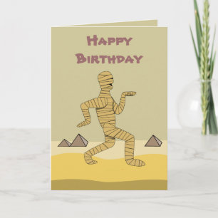 Tarjeta Divertido Personalizado Personalizado Mummy Pyrami