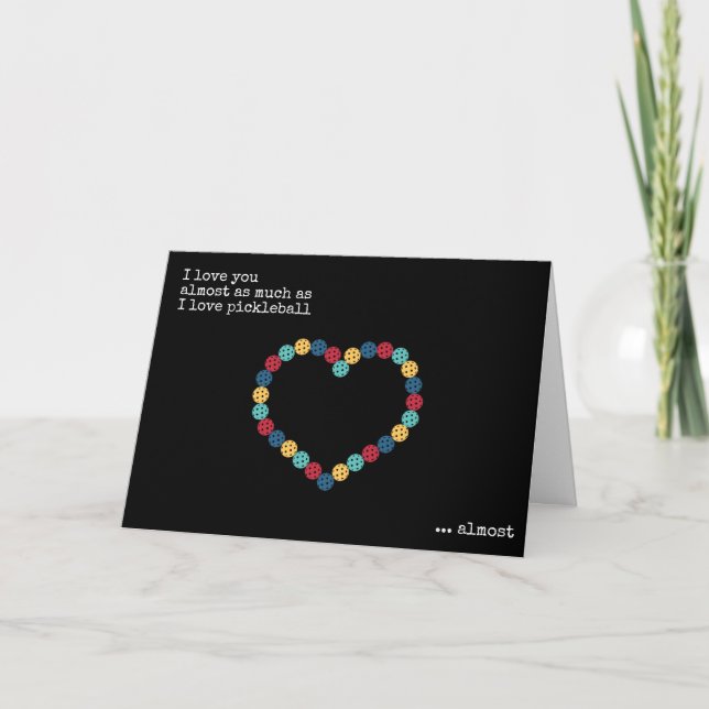 Tarjeta Divertido pickleball Valentine (Anverso)