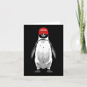 Tarjeta Divertido pingüino tartamudeado contra Trump Tarri