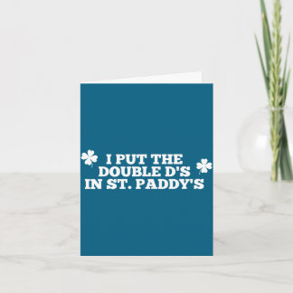 Tarjeta Divertido poner las dobles d en el día de st paddy