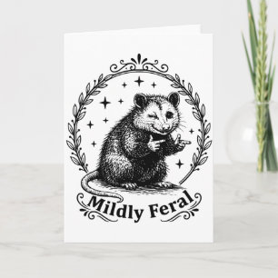 Tarjeta Divertido Possum Humor de Introvertido Ligeramente