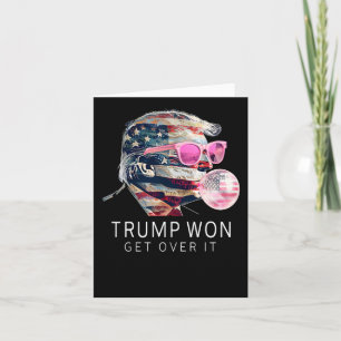 Tarjeta Divertido presidente de Trump con su bandera estad