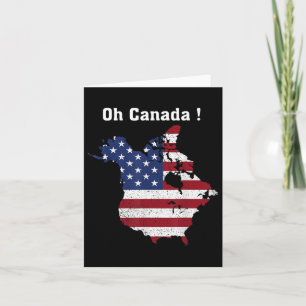 Tarjeta Divertido presidente Trump dice "Oh Canadá Mapa a