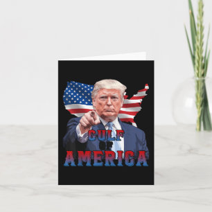 Tarjeta Divertido Presidente Trump Golfo De Estados Unidos