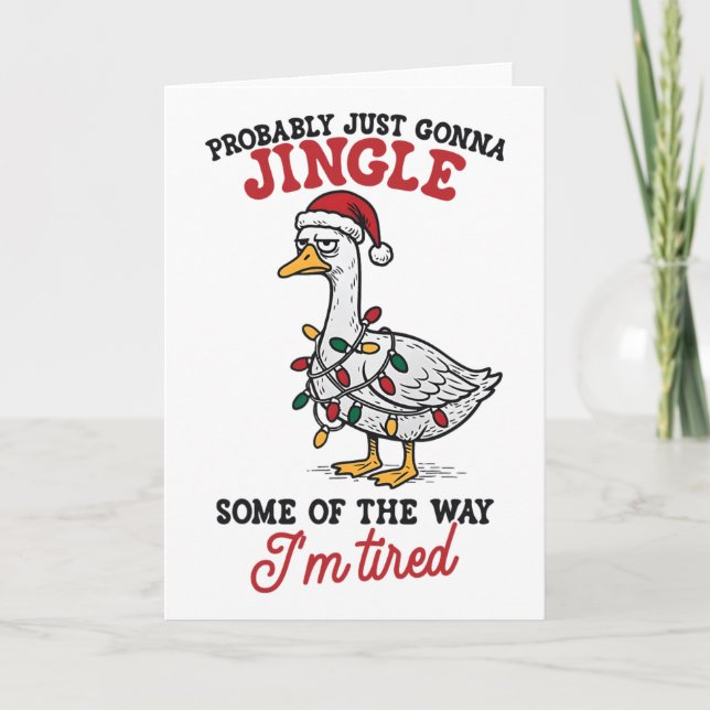 Tarjeta Divertido Probablemente Solo Voy a Jingle Parte de (Anverso)