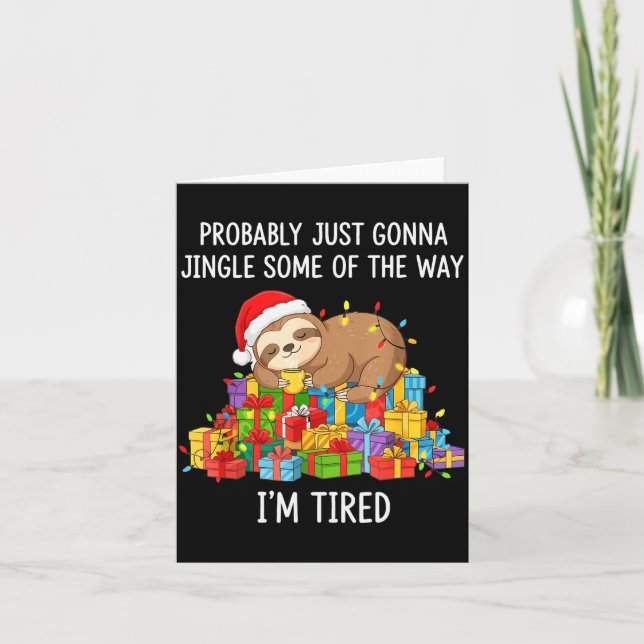 Tarjeta Divertido Probablemente Solo Voy A Tintinear Un Po (Anverso)