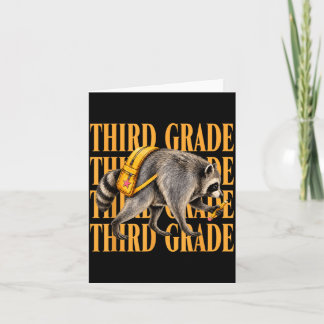 Tarjeta Divertido profesor de tercer grado Jimothy Raccoon