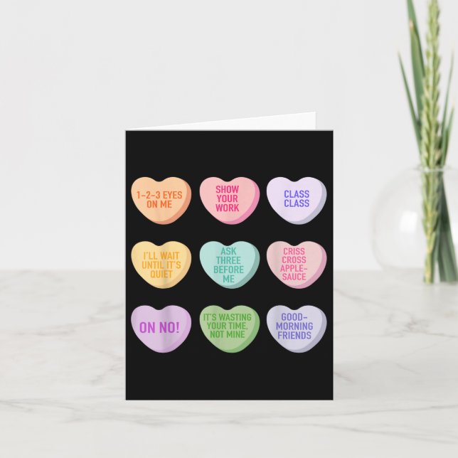 Tarjeta Divertido profesor Día de San Valentín Conversació (Anverso)
