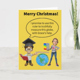 Tarjeta Divertido Pun que gobierna el mundo Feliz Navidad