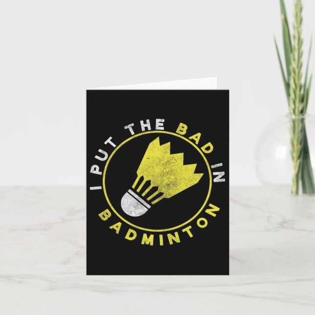 Tarjeta Divertido Puse La D En Dminton  (Anverso)