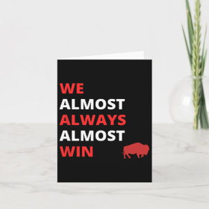 Tarjeta Divertido que casi siempre casi ganemos fútbol 