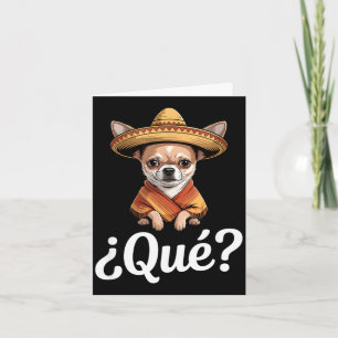 Tarjeta Divertido qué escéptico chihuahua sombrero diciend