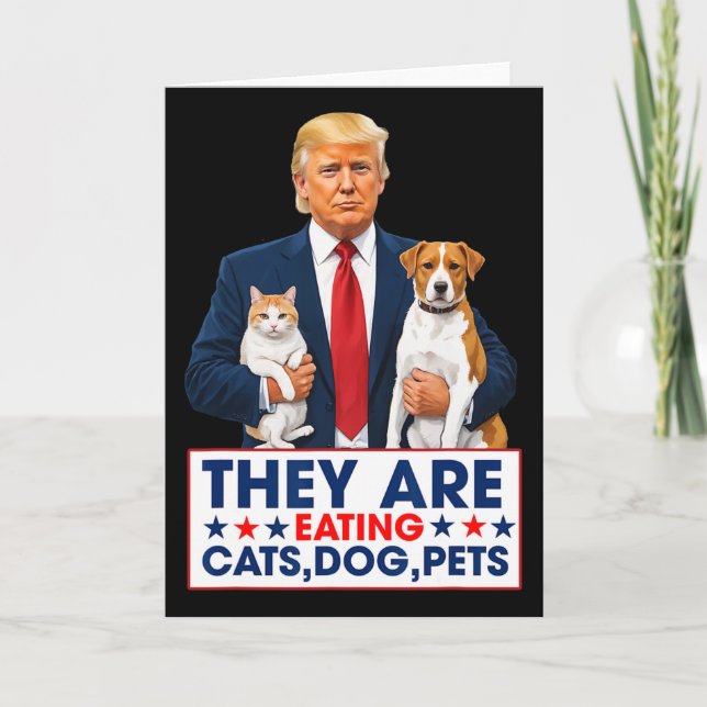 Tarjeta Divertido que se estén comiendo a los perros a los (Anverso)