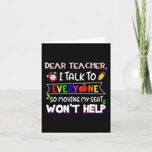 Tarjeta Divertido Querido Profesor, Hablo Con Todo El Mund