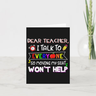 Tarjeta Divertido Querido Profesor, Hablo Con Todo El Mund