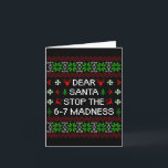 Tarjeta Divertido Querido Santa Detén La Locura 67 Feo Chr<br><div class="desc">Divertido Querido Santa Detén La Locura 67 Feo Navidad Fiesta</div>