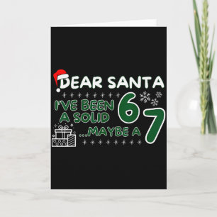 Tarjeta Divertido Querido Santa He Sido Un Sólido 6 Quizás