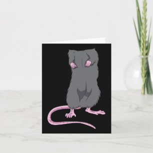 Tarjeta Divertido Ratón sin cabeza Halloween Rat Body Easy