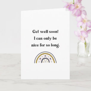 Tarjeta Divertido Recuperate Pronto Humorístico