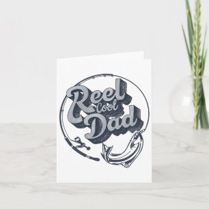 Tarjeta Divertido Reel del Día del Padre Papá Abuelo Pesca