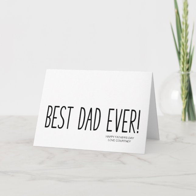 Tarjeta Divertido regalo del Día de los Padres a mejor pap (Anverso)