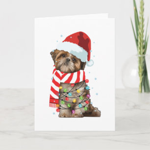 Tarjeta Divertido regalo navideño divertido de perro de Sh