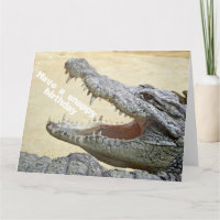 Divertido reptil de cocodrilo - Feliz cumpleaños f