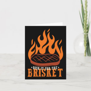 Tarjeta Divertido Riesgo Para El Brisket Grilling Bbq