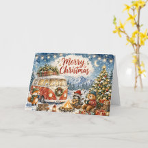 Divertido Saludo de Navidad de Invierno Acogedor