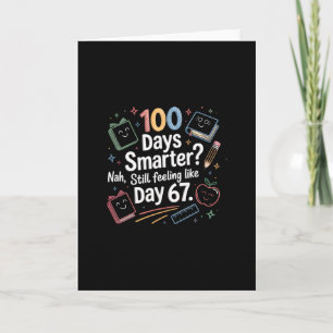 Tarjeta Divertido Seis Siete 67 Meme Para el Día 100 de la