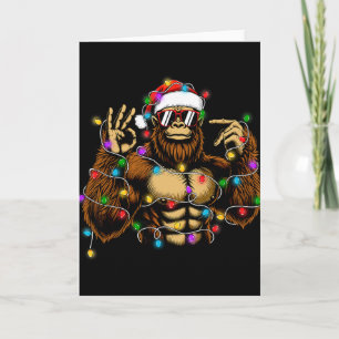 Tarjeta Divertido Seis Siete 6 7 Meme Bigfoot Luces de Nav