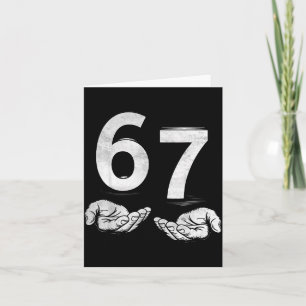 Tarjeta Divertido Seis Siete 6 7 Meme Gen Alfa Argot 6 7 M