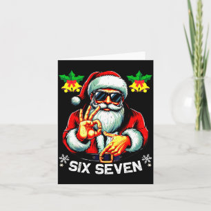 Tarjeta Divertido Seis Siete Meme Feliz Navidad 2026 Genia