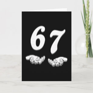 Tarjeta Divertido Seis Siete Meme Manos Gestos Gen Alpha J