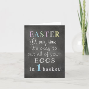 TARJETA DIVERTIDO SÍ SINCERO "SALUDO DE PASCUA"