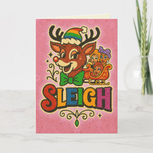 Tarjeta Divertido Sleigh de Navidad LGBTQ+