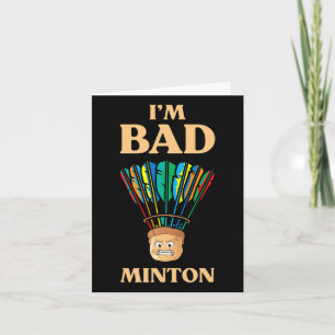 Tarjeta Divertido soy jugador de D Minton Shuttle Dminton