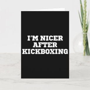 Tarjeta Divertido, soy más amable después del kickboxing